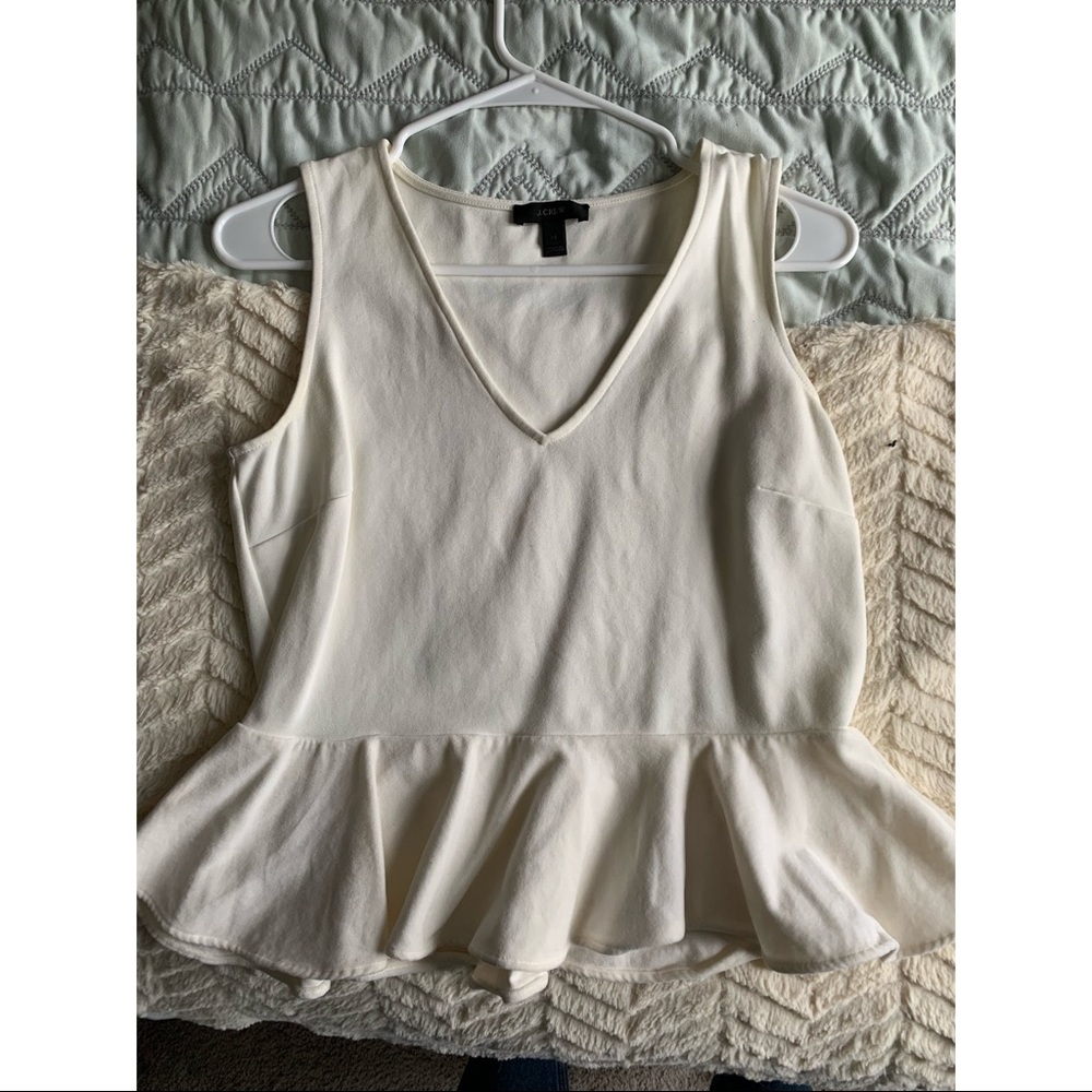 JCrew Peplum Vneck Tank